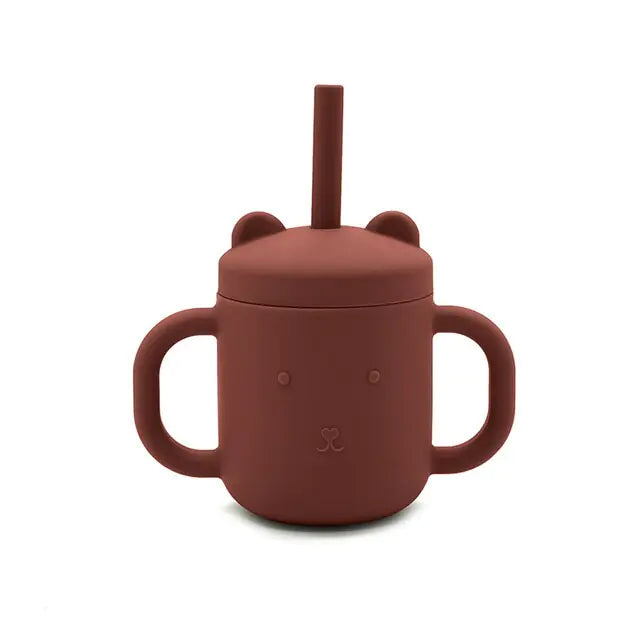 Children Portable Binaural Cup Straw